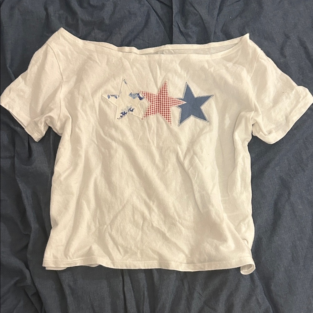 Hollister White Star Top